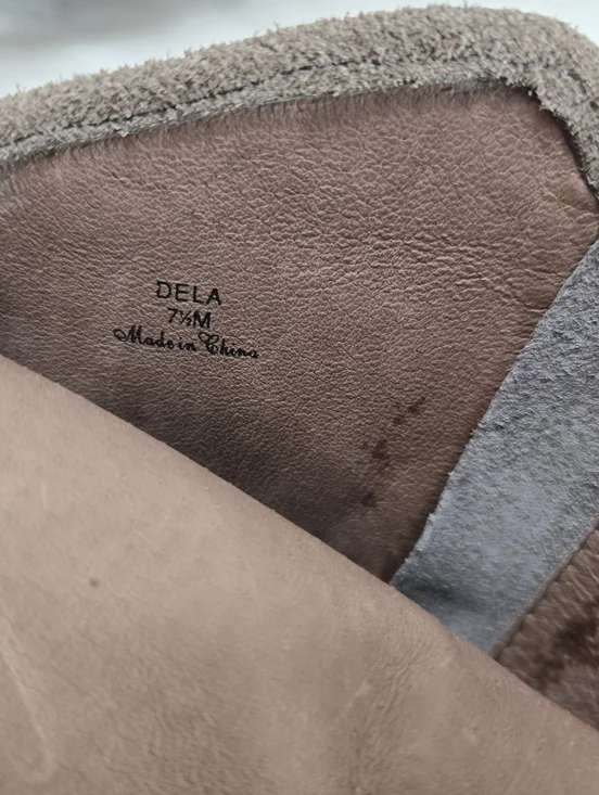 Donald J. Pliner Dela Taupe Suede Western Tall Buckle Boots, Size 7.5 - Picture 7 of 9